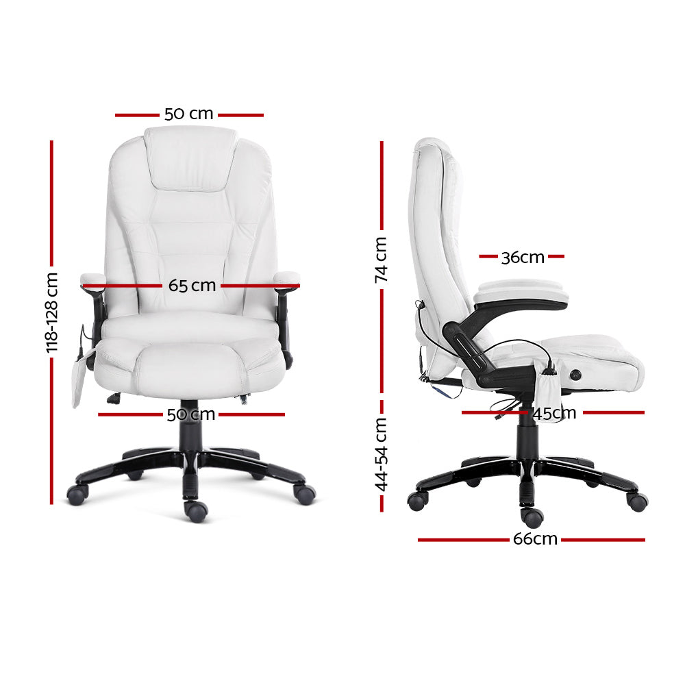 Massage and Office Computer Desk Chair - White