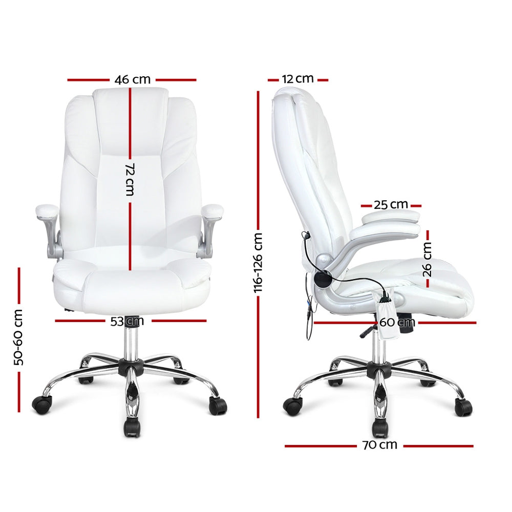 Massage and Office Computer Desk Chair - White