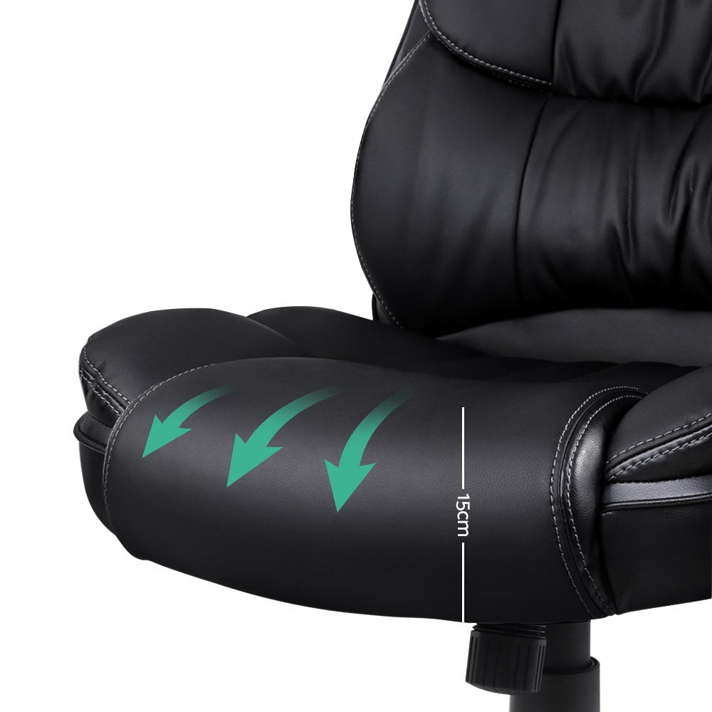 Massage and Office Computer Desk Chair - Black