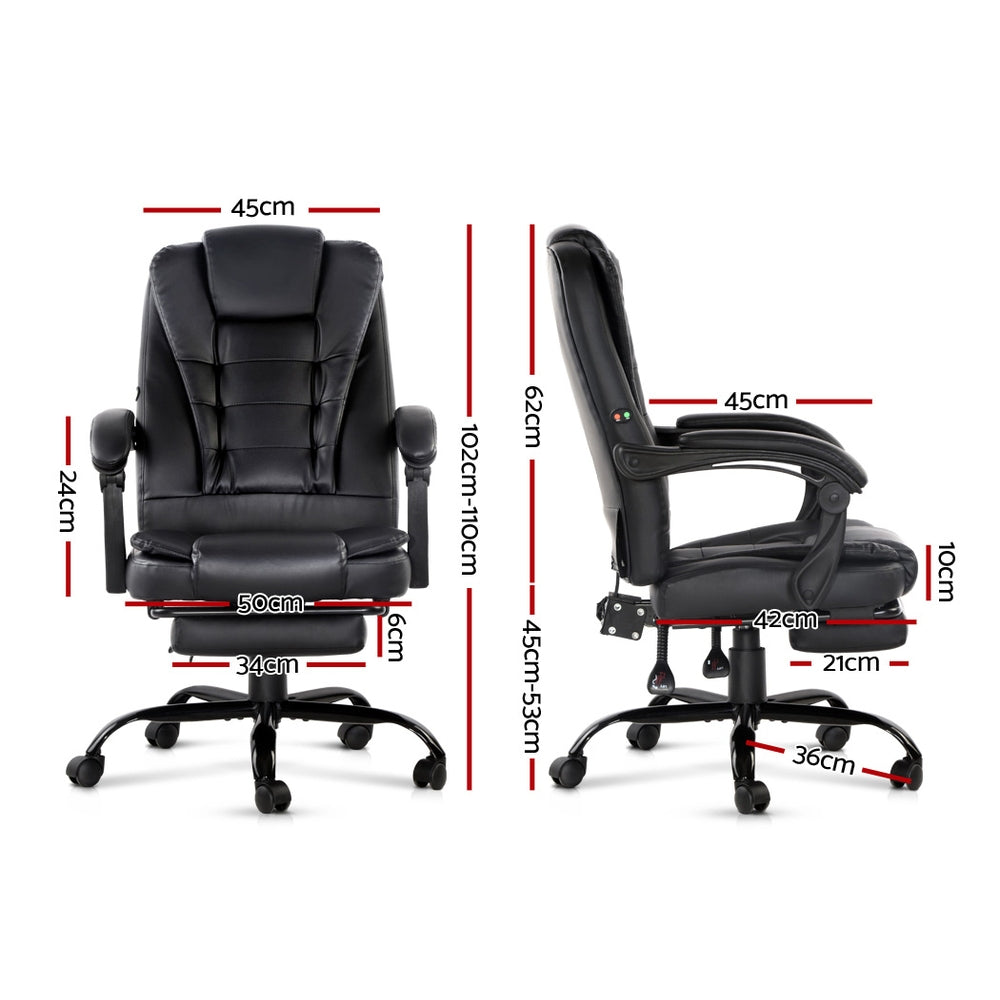 Office Executive Massager Computer Desk Chair - Black