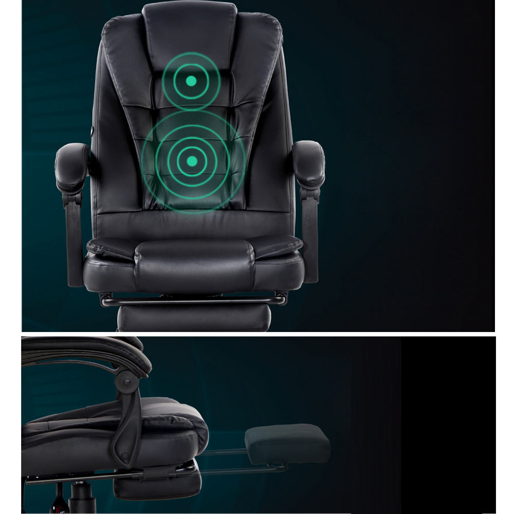 Office Executive Massager Computer Desk Chair - Black