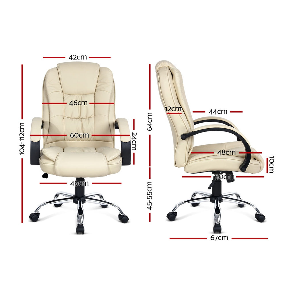 Gaming and Office Computer Desk Chair - Beige