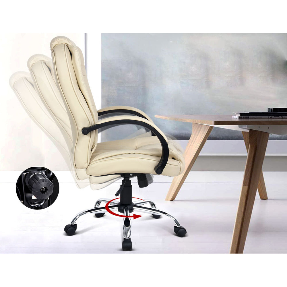 Gaming and Office Computer Desk Chair - Beige