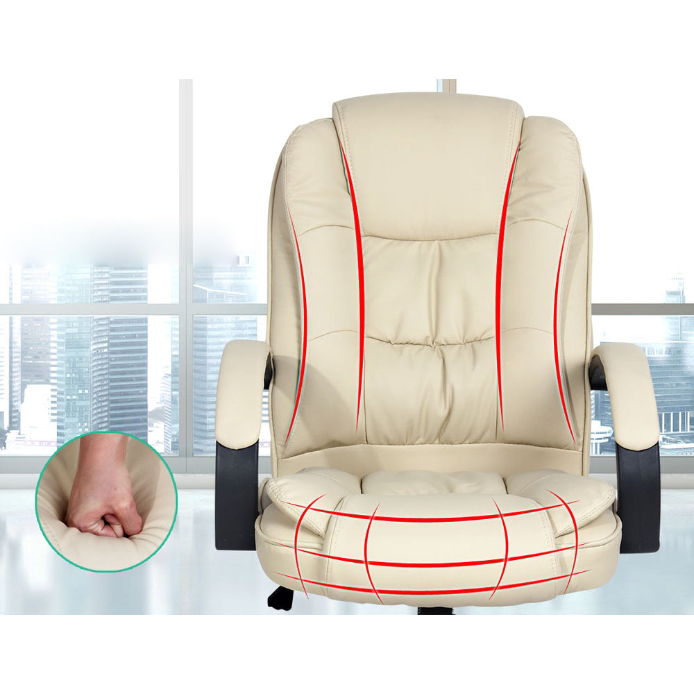 Gaming and Office Computer Desk Chair - Beige
