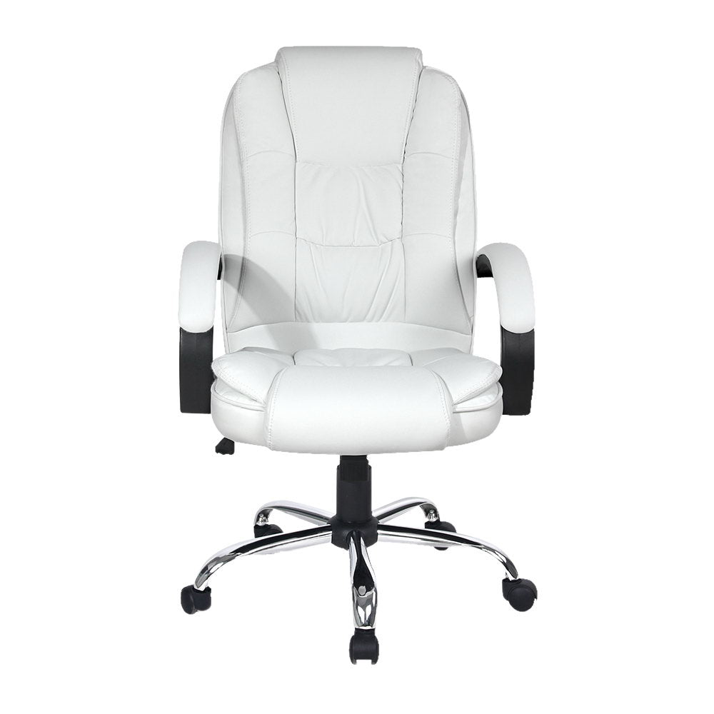 Executive Office Gaming Leather Chair - White