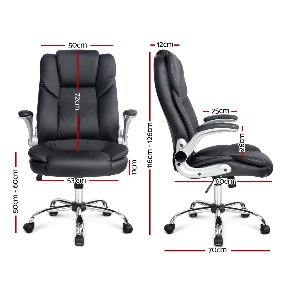 Office Executive Massager Computer Desk Chair - Black