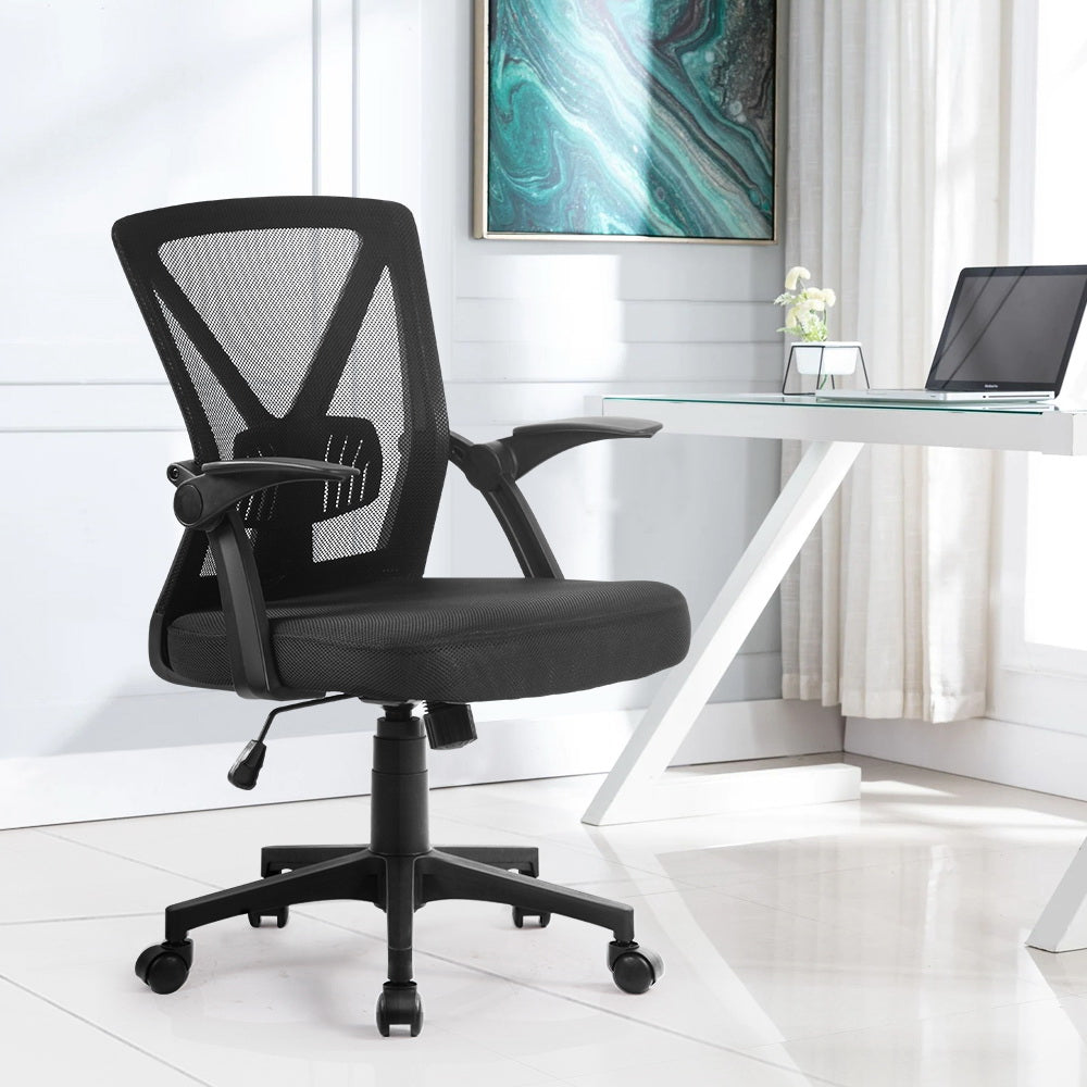 Gaming Office Chair Mesh Computer Chairs Swivel Executive Mid Back Black