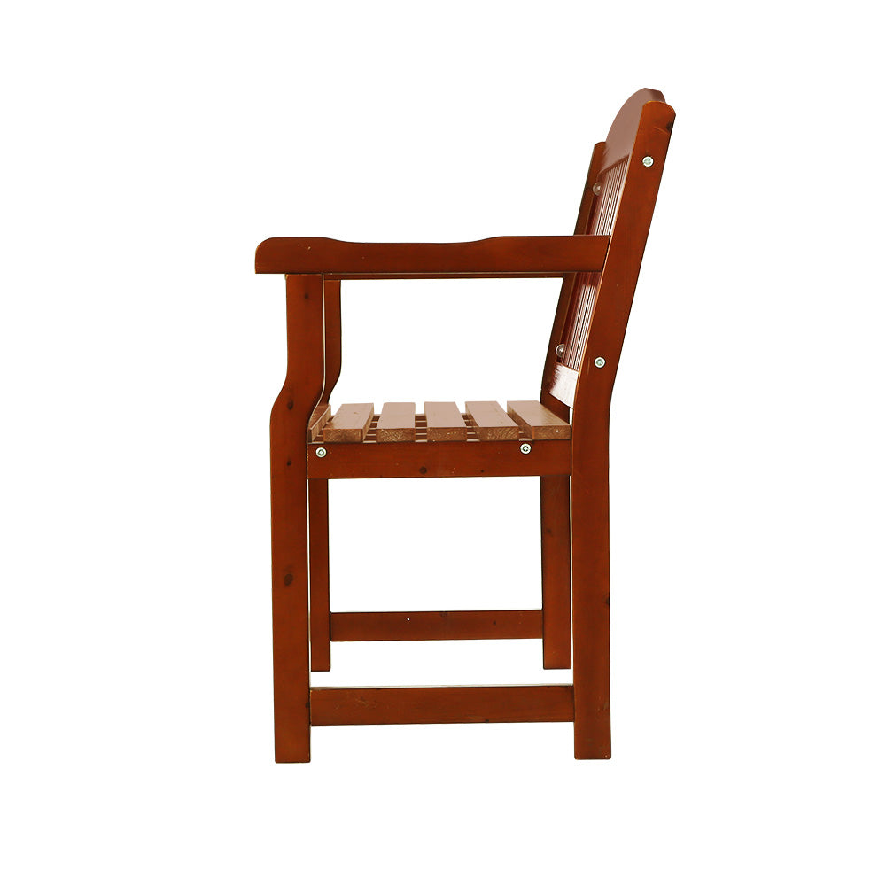 Outdoor Garden Bench  Wooden Chair Patio Furniture Lounge Seat - White