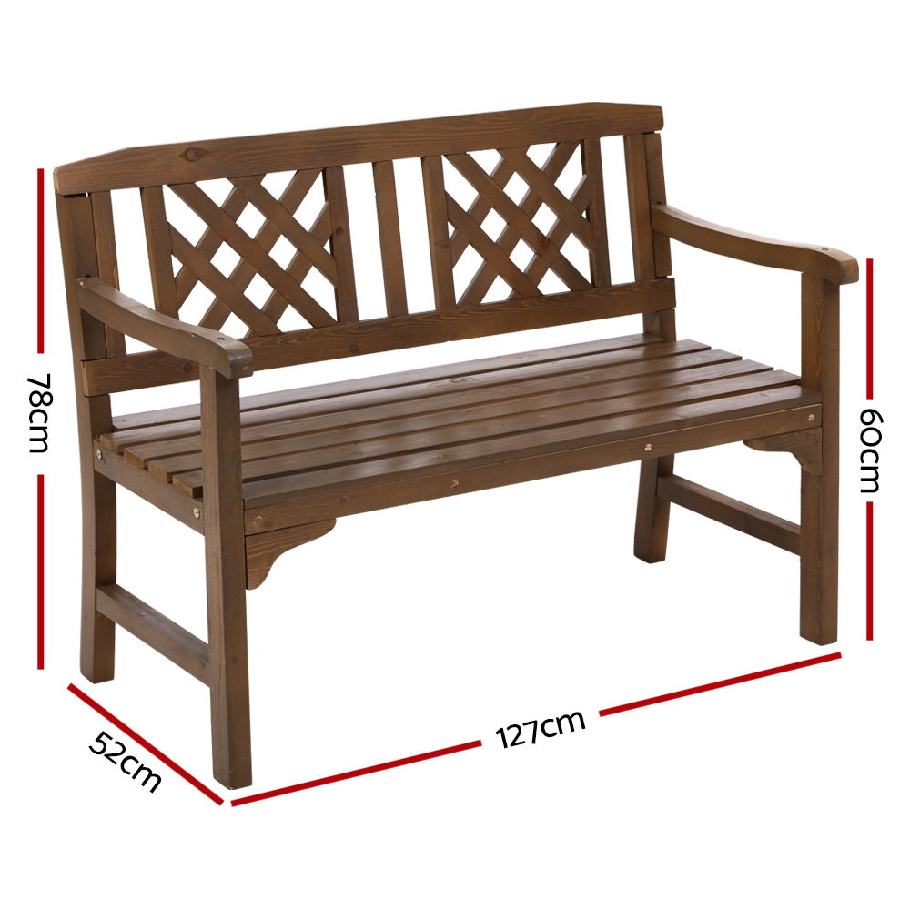 Wooden Garden Seat Patio Furniture - Brown