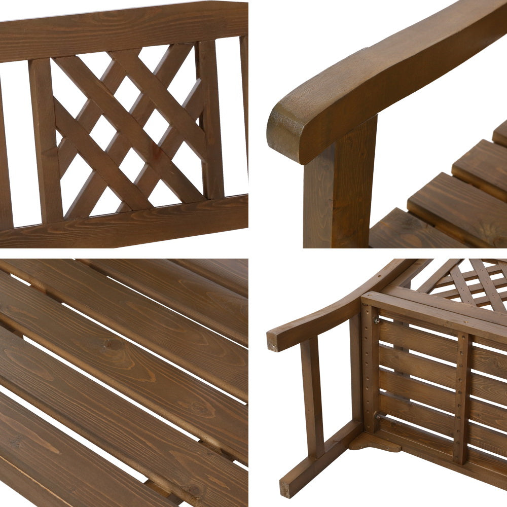 Wooden Garden Seat Patio Furniture - Brown