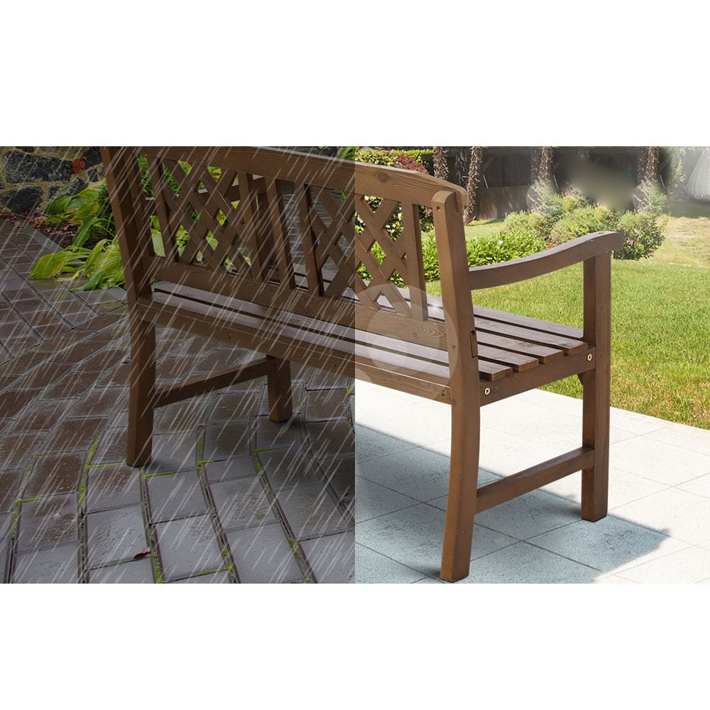 Wooden Garden Seat Patio Furniture - Brown