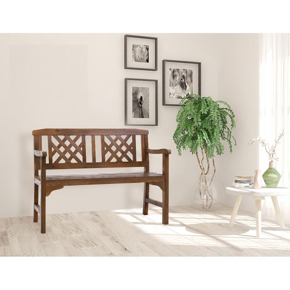 Wooden Garden Seat Patio Furniture - Brown