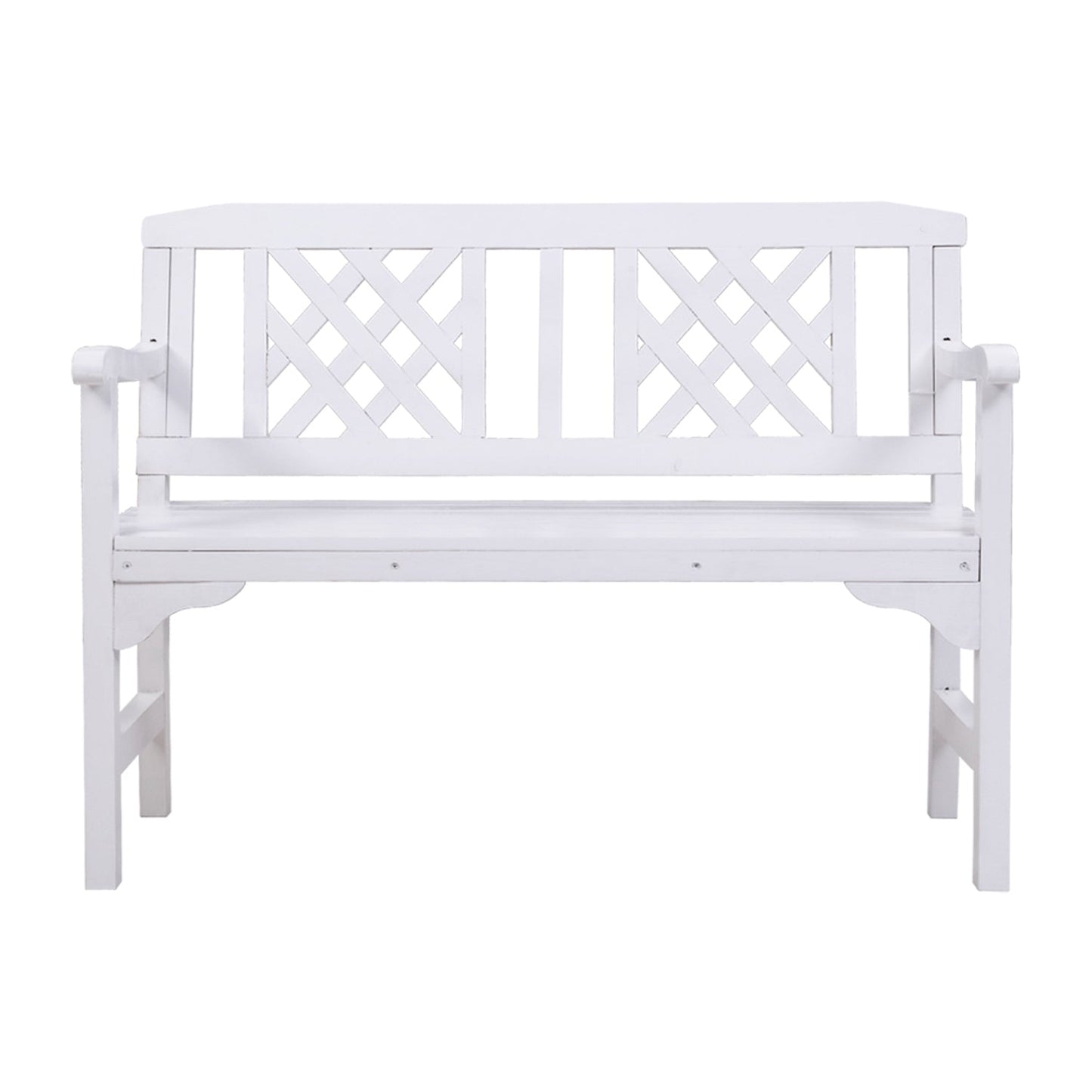 Wooden Garden Bench - White