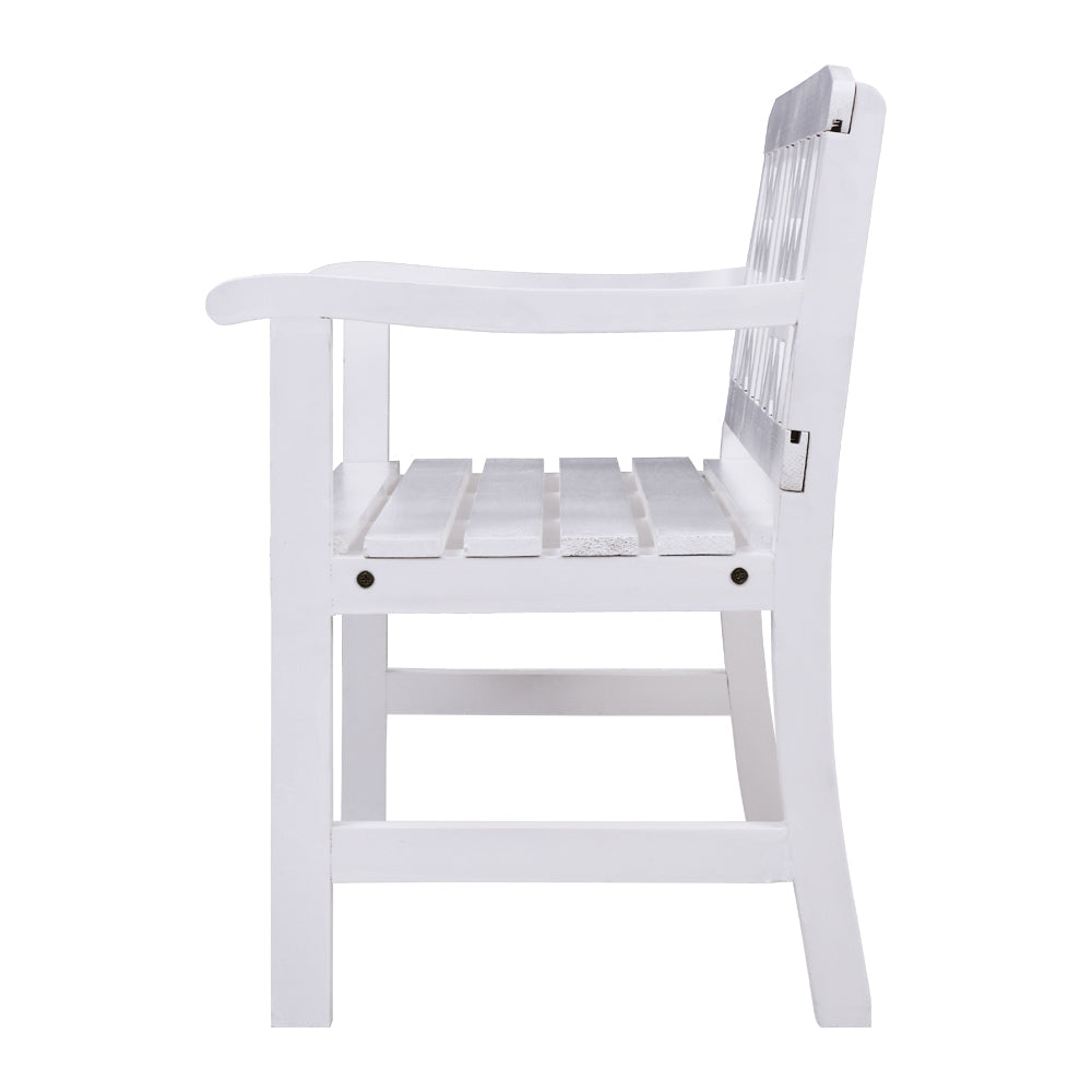 Wooden Garden Bench - White