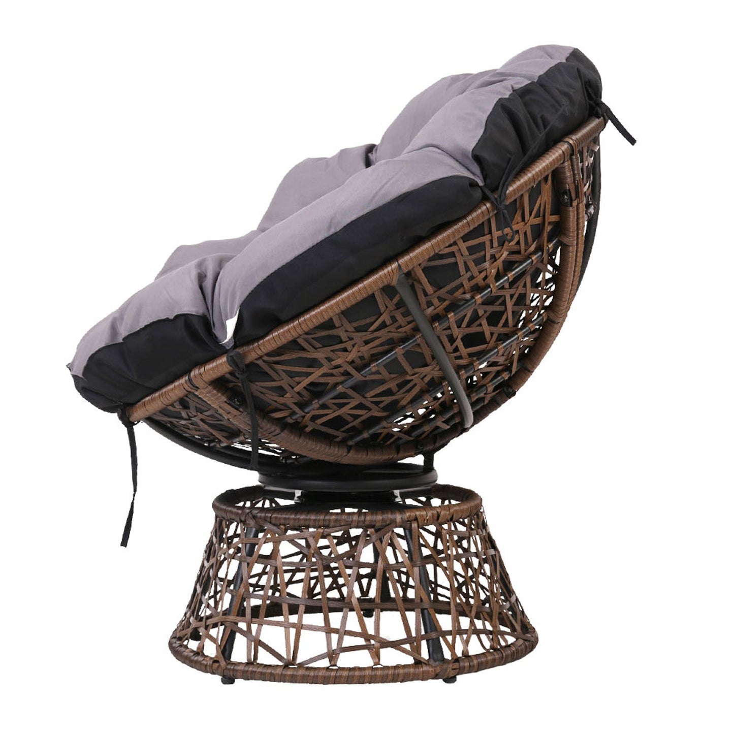 Outdoor Chairs Table Lounge Set - Brown