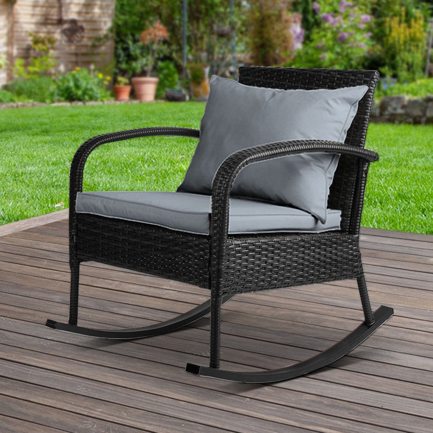 Garden Rocking Chair - Black