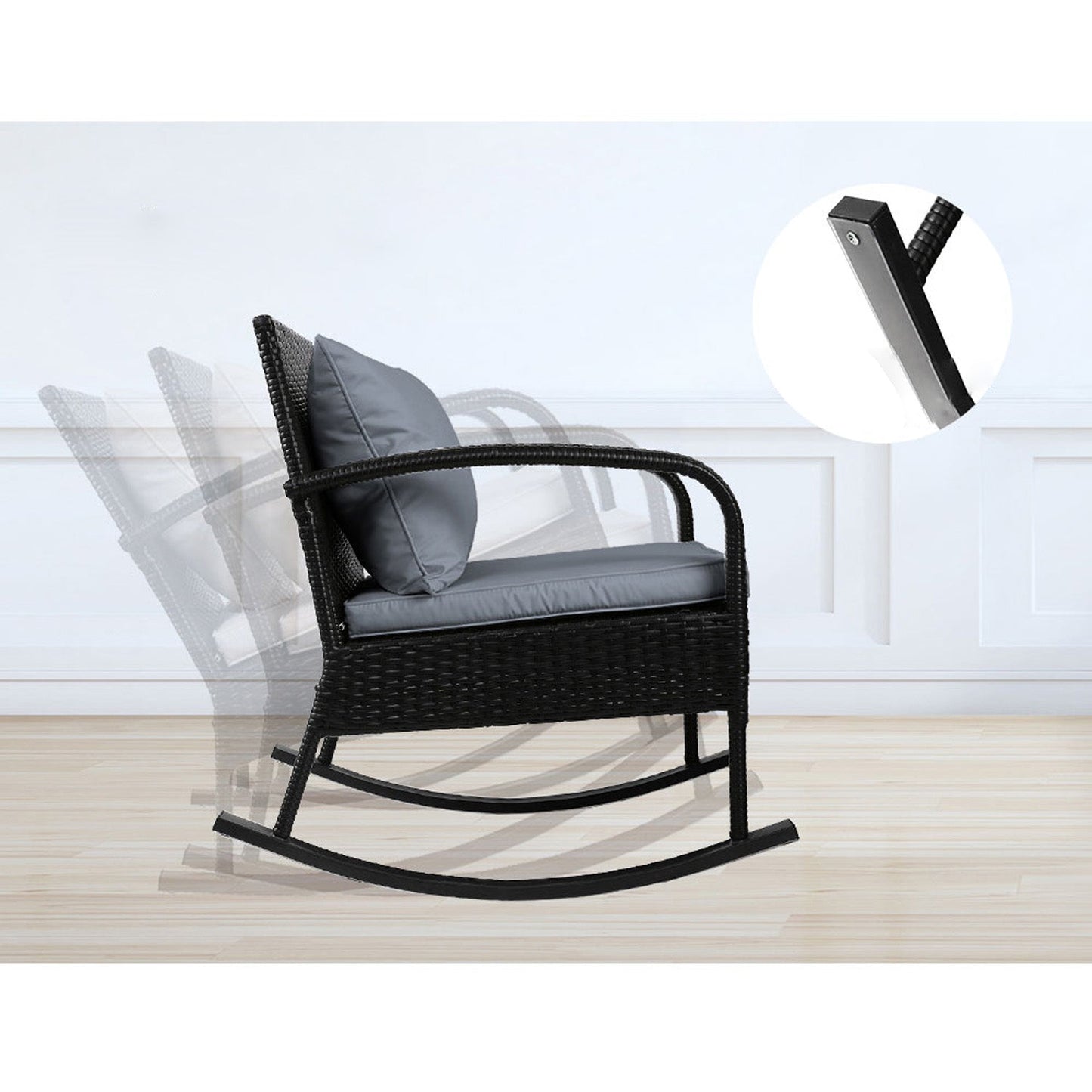 Garden Rocking Chair - Black