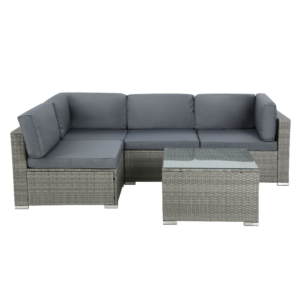 Outdoor Furniture Sofa  Table Chairs Lounge Set- 5 Piece