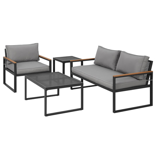 Sofa Outdoor Corner Modular Setting Steel Lounge Set - 3 Seater