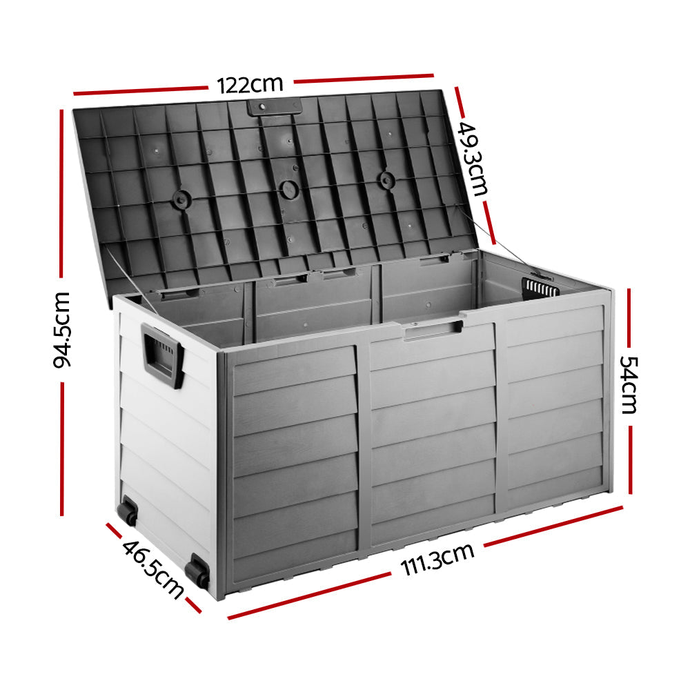 Outdoor Storage Container Box Black - 290L