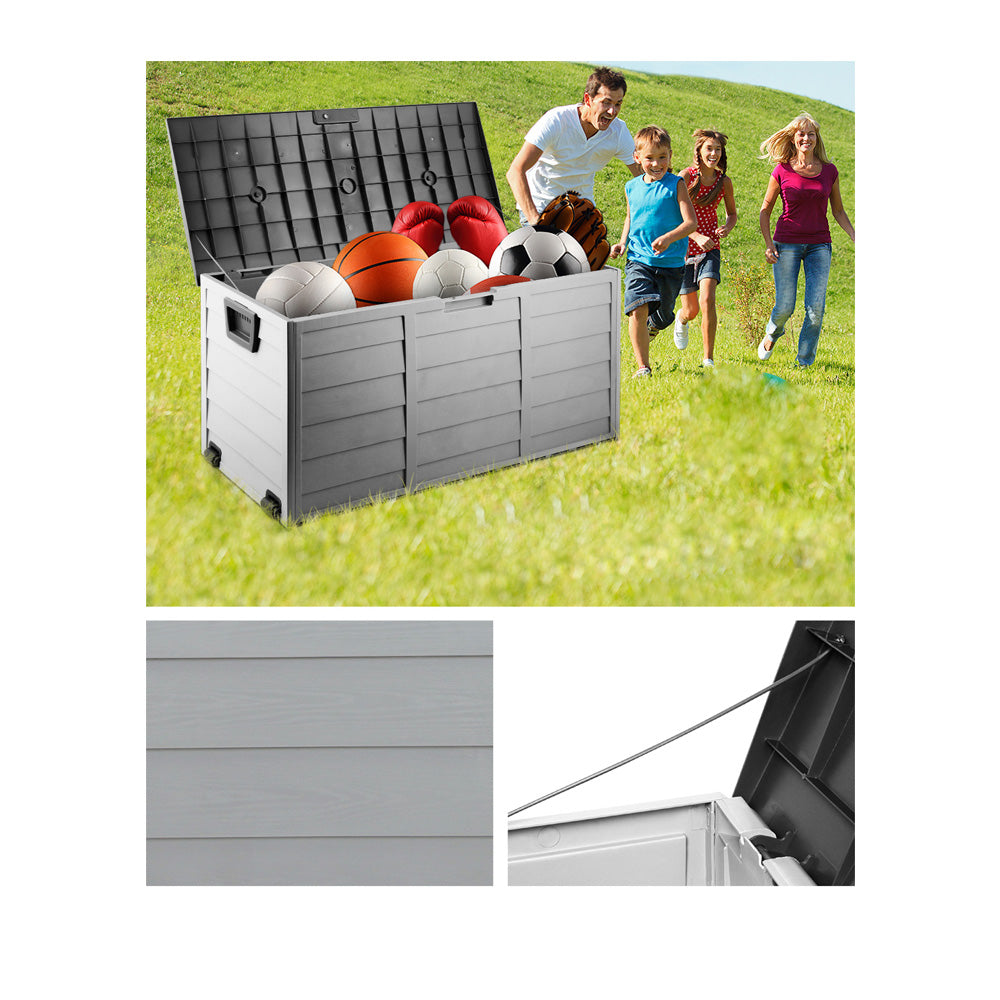 Outdoor Storage Container Box Black - 290L