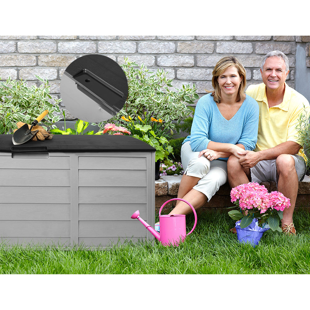 Outdoor Storage Container Box Black - 290L