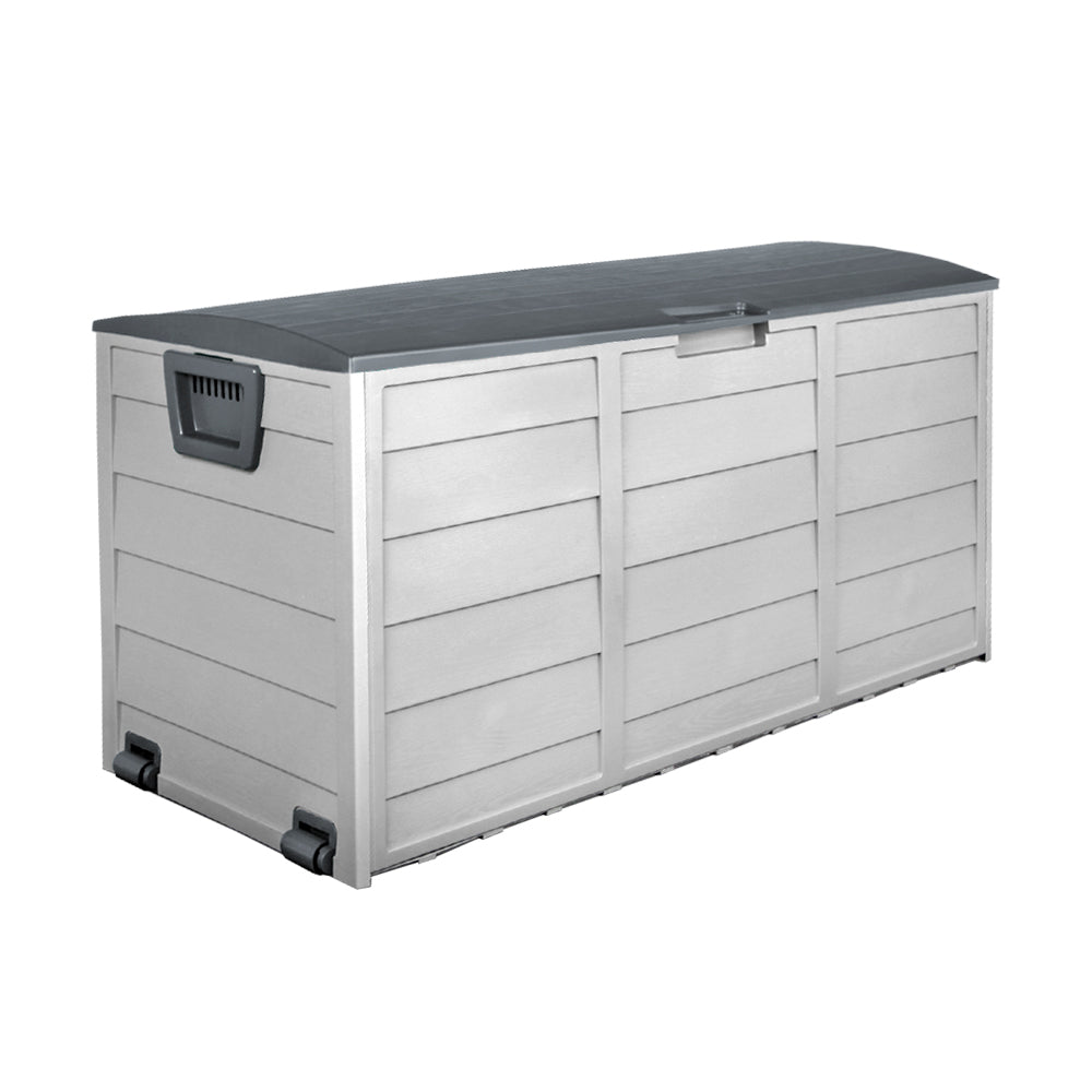 Lockable Outdoor Storage Container Box Grey - 290L