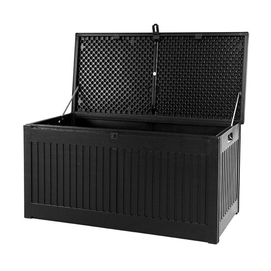 Lockable Outdoor Storage Container Box Black - 270L