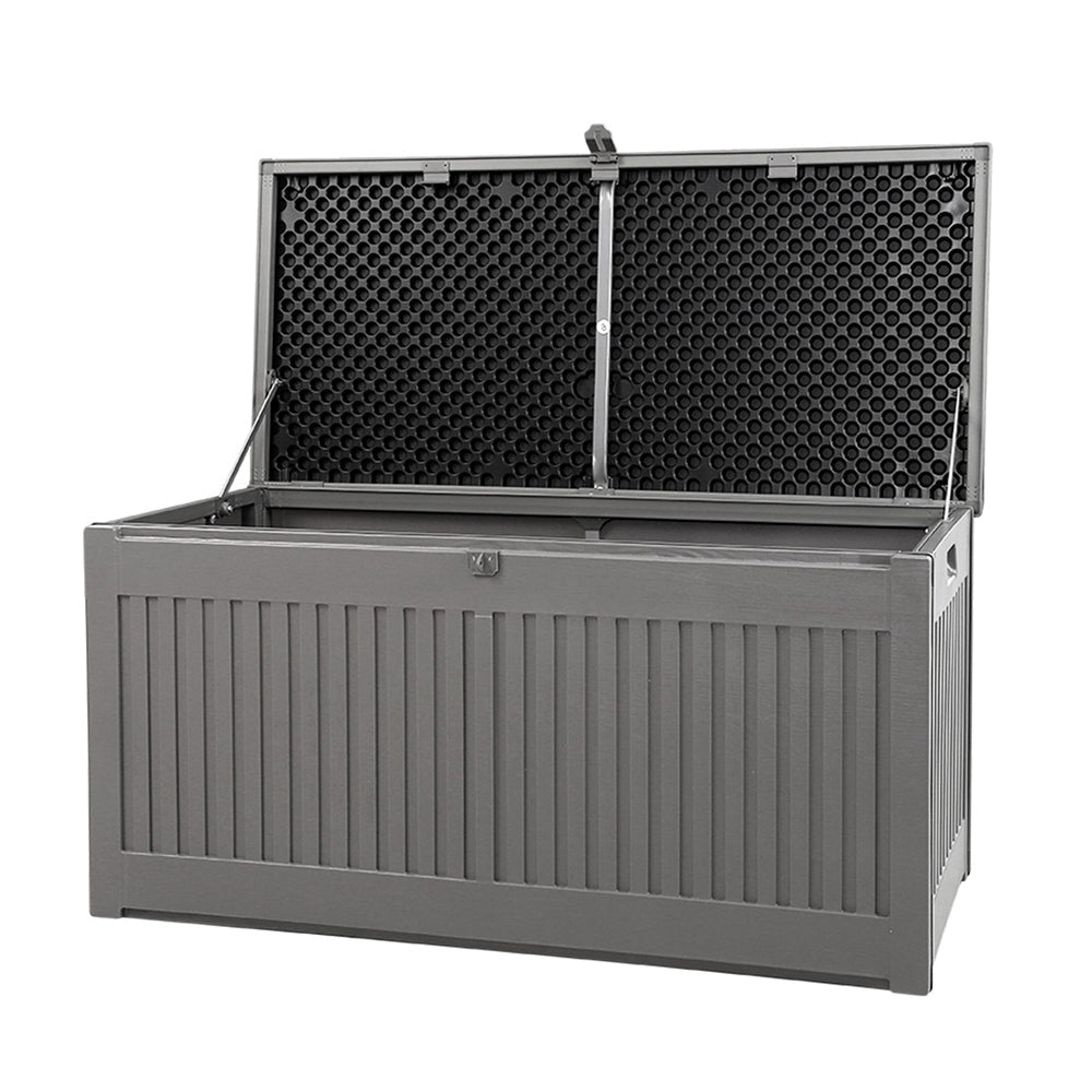 Lockable Outdoor Storage Container Box Dark Grey - 270L