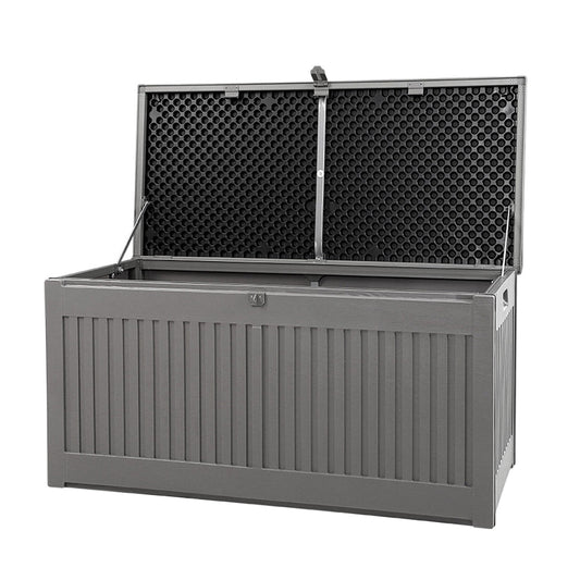 Lockable Outdoor Storage Container Box Dark Grey - 270L