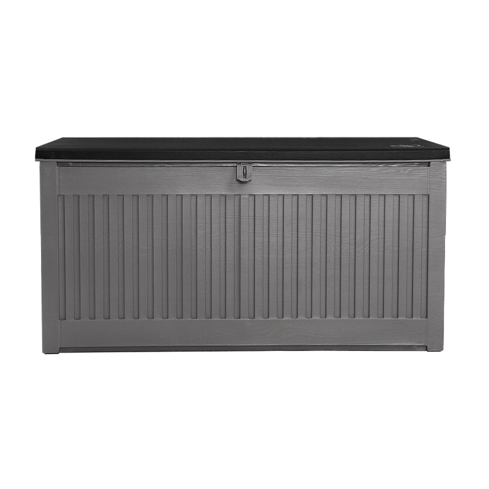 Lockable Outdoor Storage Container Box Dark Grey - 270L
