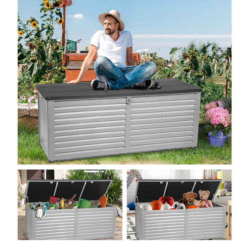 Indoor Outdoor Storage Container Box Seat - 390L