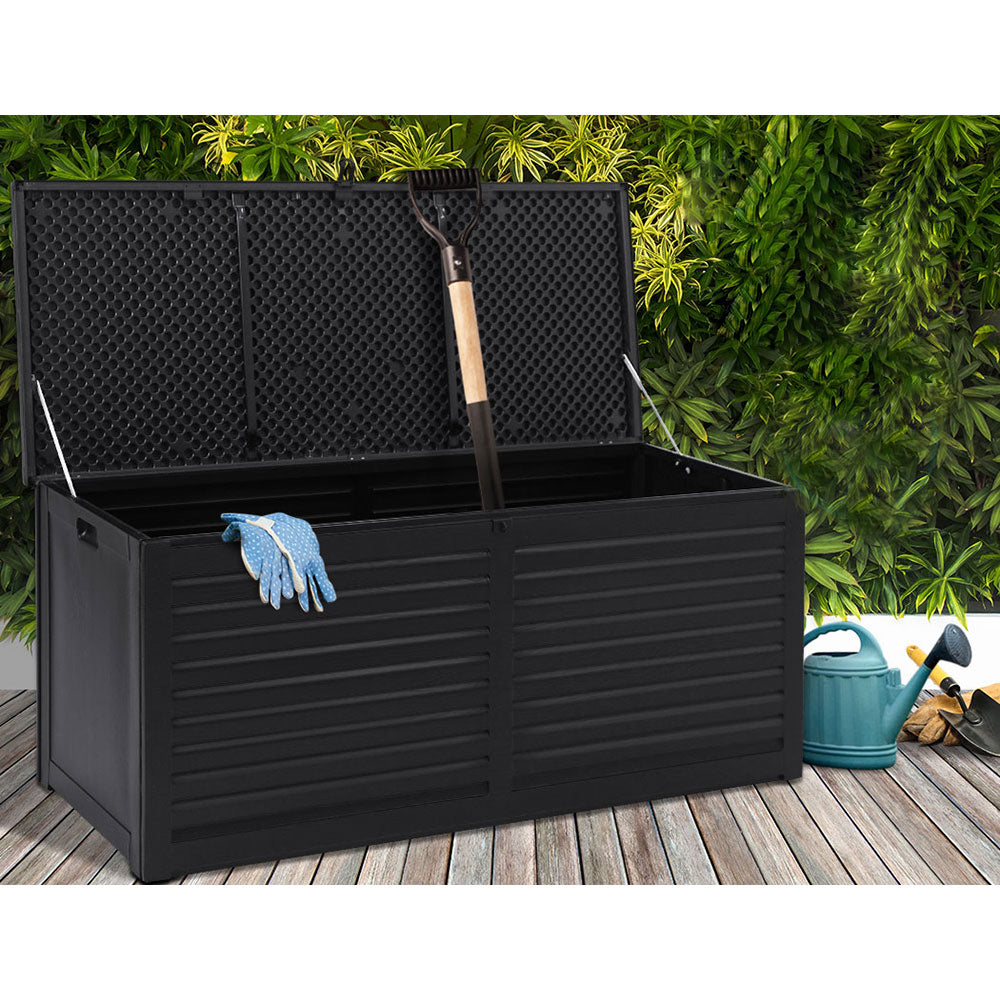 Outdoor Garden Storage Container Box Black - 490L
