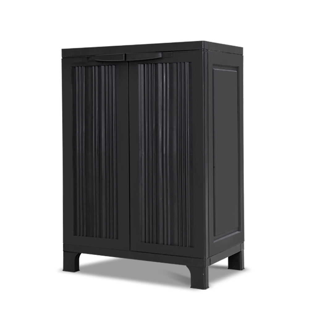 Lockable Outdoor Storage Container Box Black
