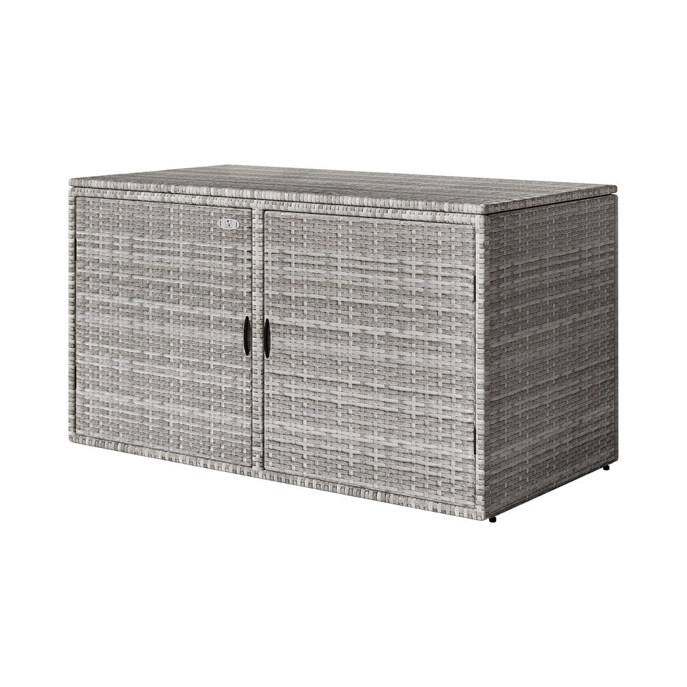 Storage Bench Box Garden Sheds Cushion Patio Tool Outdoor Chair - Grey