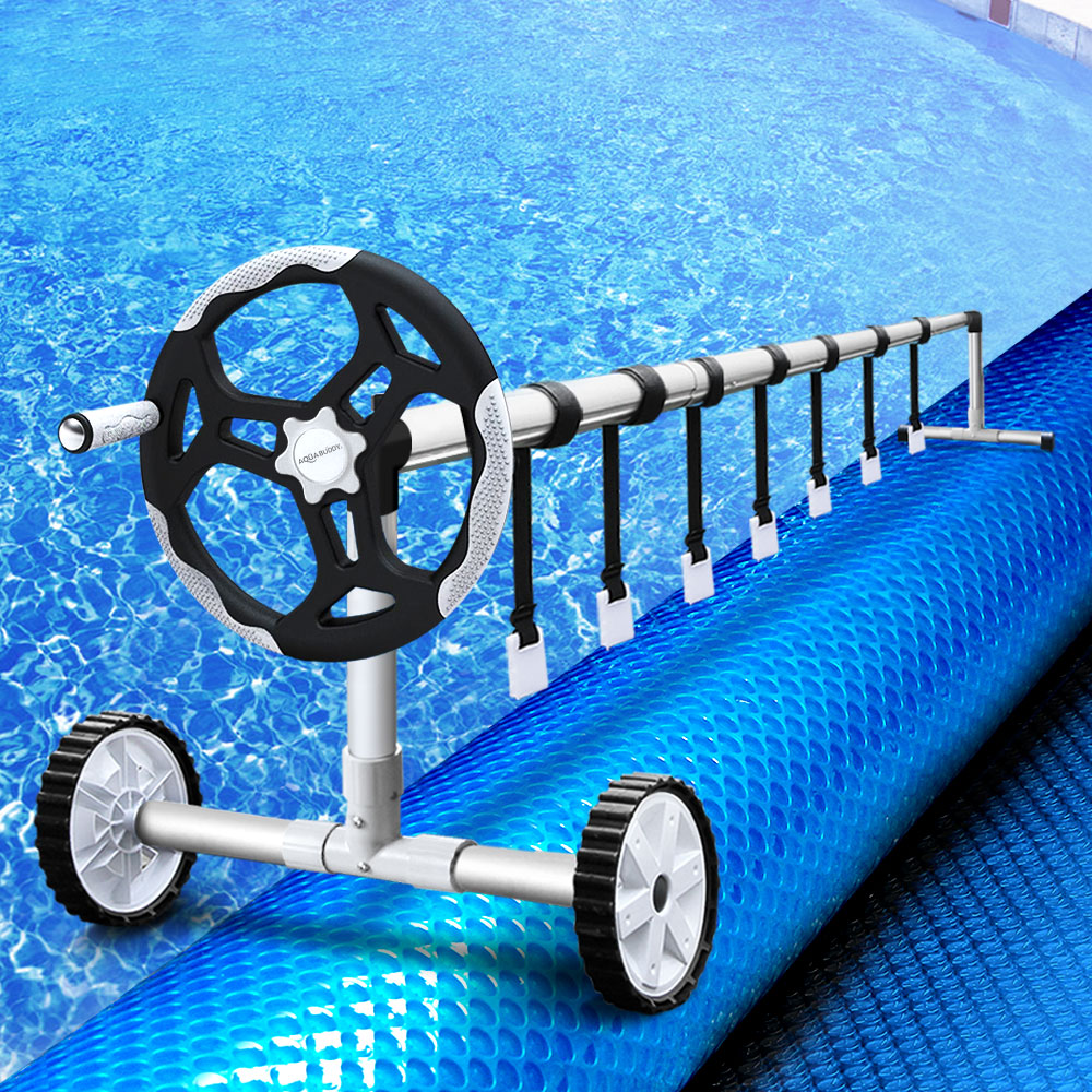 Swimming Pool Cover Roller Wheel Solar Blanket 500 Microns 10X4M