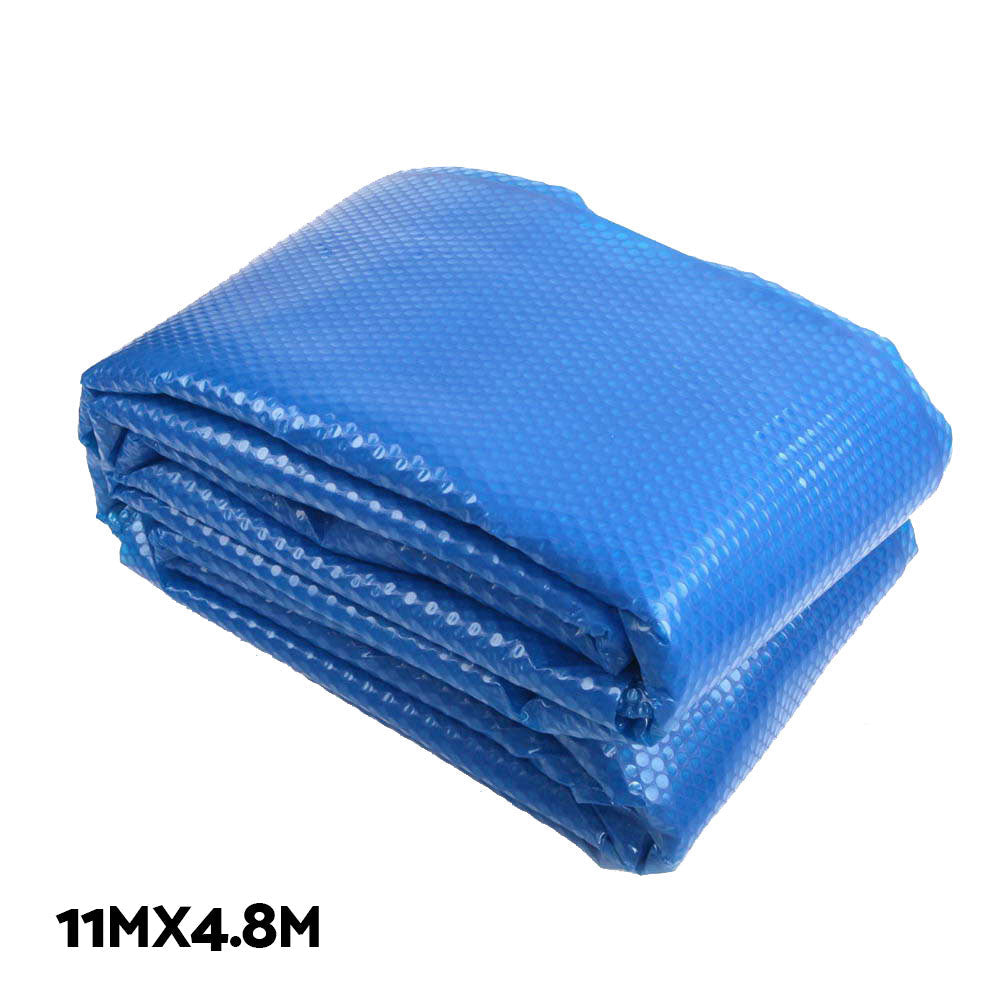 Solar Swimming Pool Cover Roller Blanket Bubble Heater 11x4.8m Covers