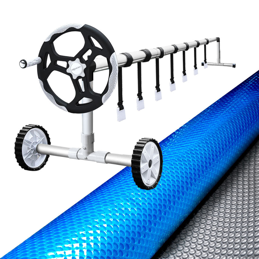 Swimming Pool Cover Roller 500 Micron Solar Blanket Covers 8.5mx4.2m