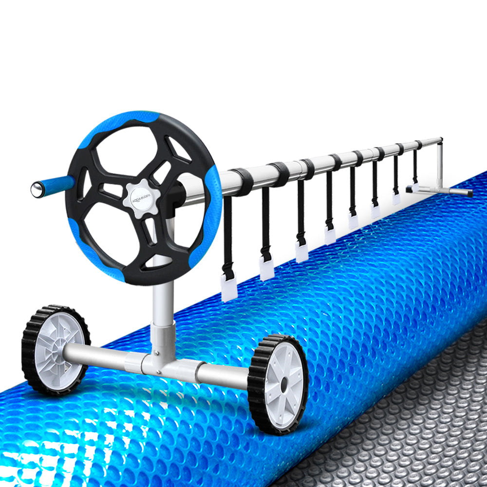 Pool Cover Roller Solar Blanket Bubble Heater Covers Swimming 8.5x4.2m