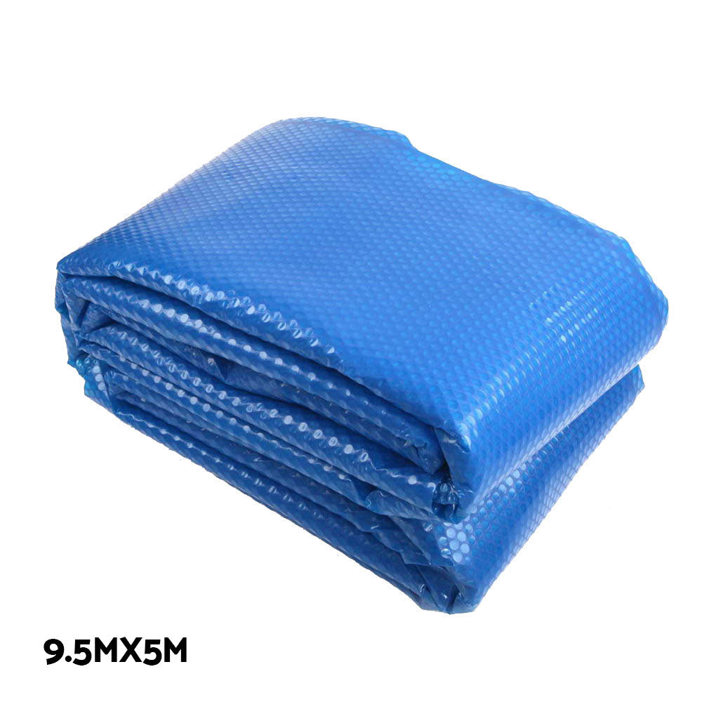 Swimming Pool Solar Cover Pools Roller Wheel 9.5X5M 500 Micron Blanket