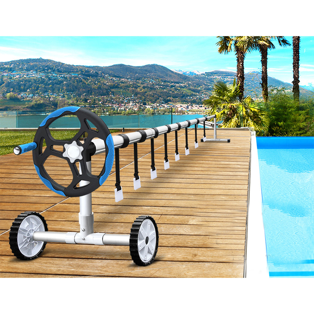 Adjustable Swimming Pool Cover Roller - Blue