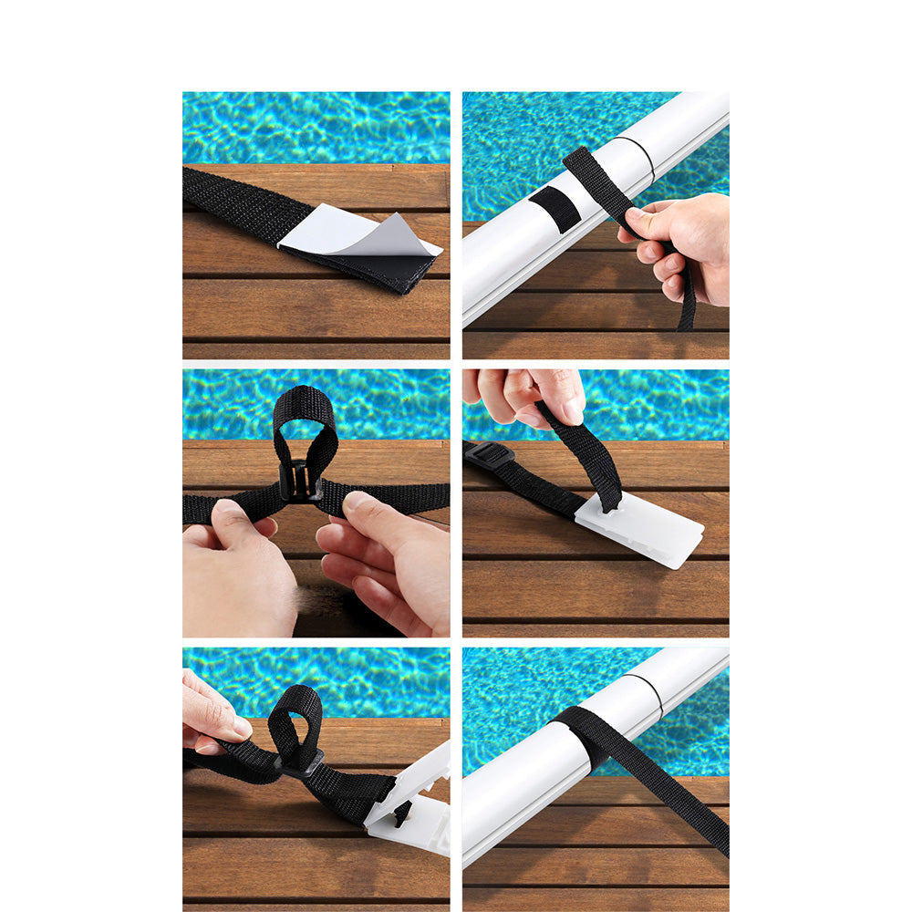 Swimming Pool Cover Roller Attachment Strap - 8pcs