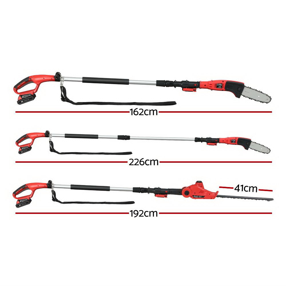 Cordless Chainsaw Hedge Trimmer Saw Electric Lithium Battery - 20V