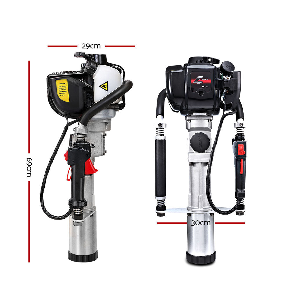 Garage Petrol Post Driver Rammer Power Pile Hole Farm Fence - 4 Stroke