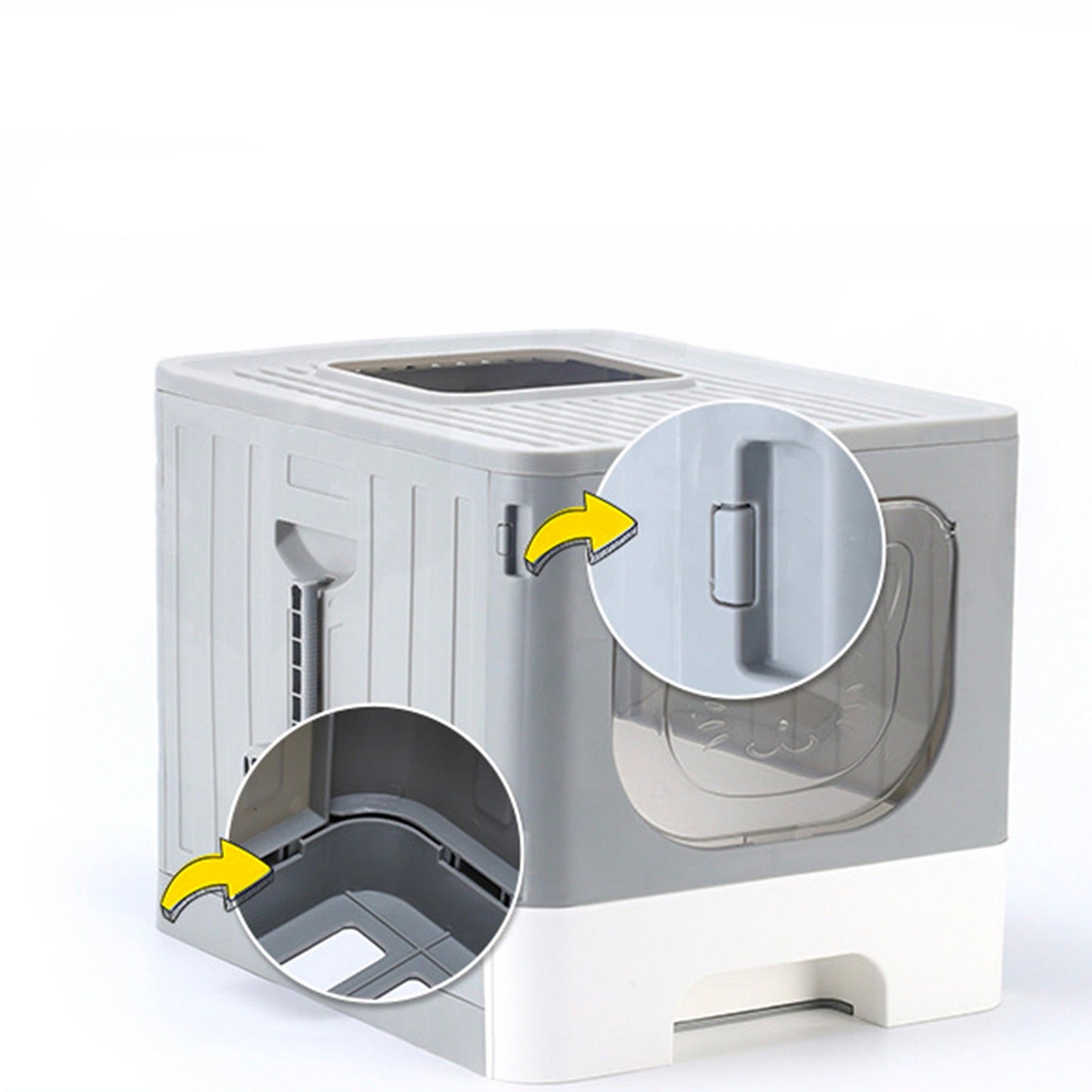 Enclosed Cat Litter Box with Scoop Large Hooded Kitty Toilet