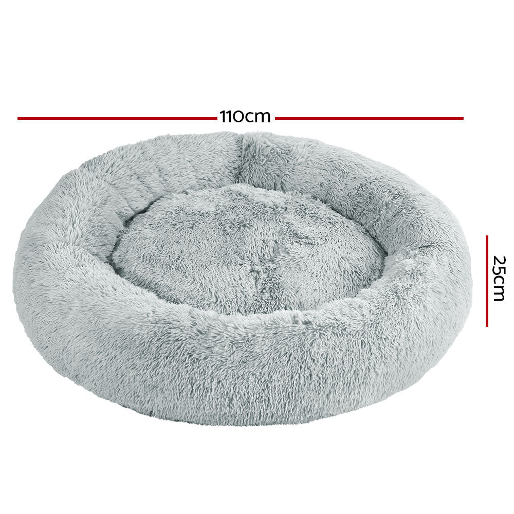 Indoor Dog Bed Pet Bed Cat Extra Large 110cm - Light Grey