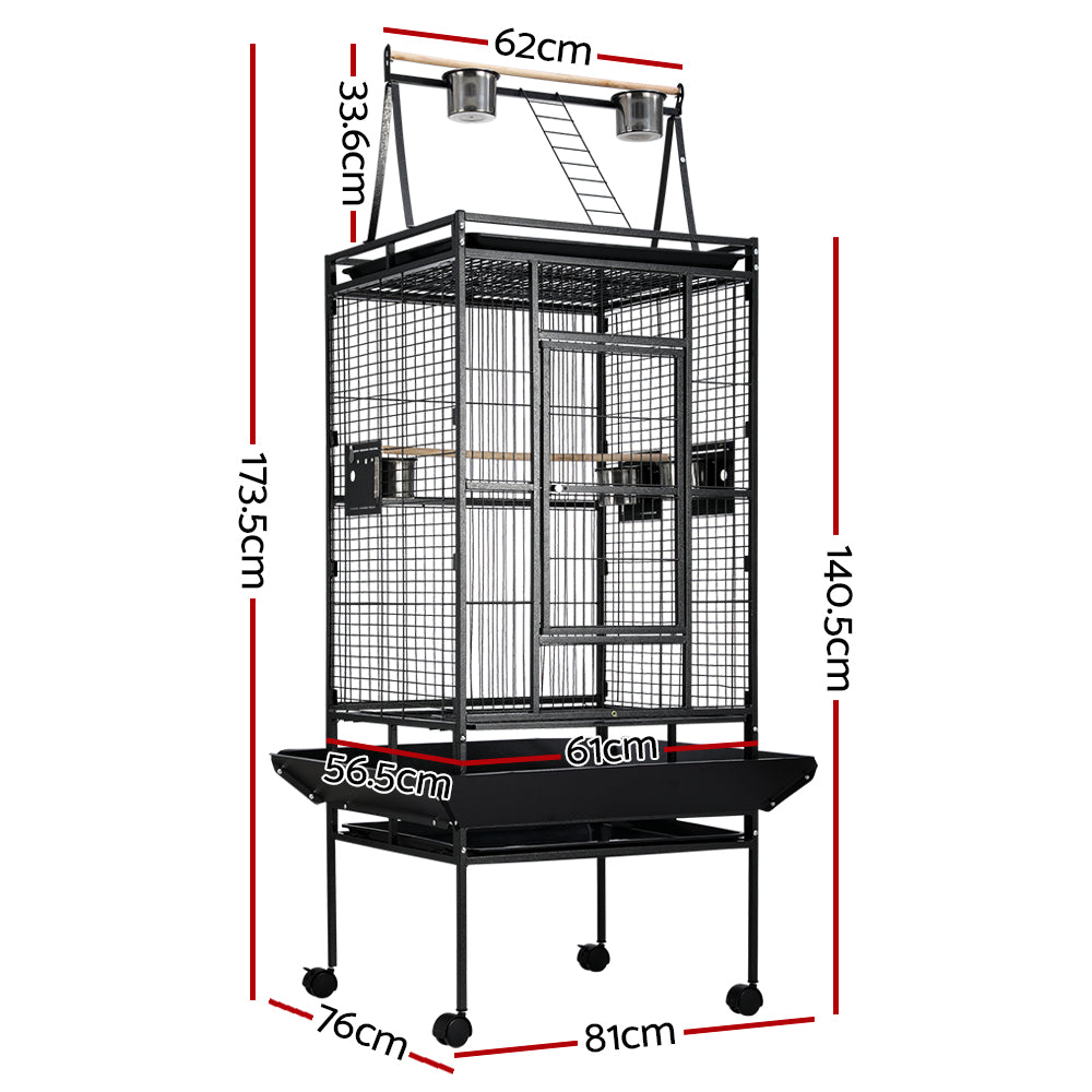 Bird Cage Pet Aviary Travel Stand Budgie Parrot Toys Large - 173cm