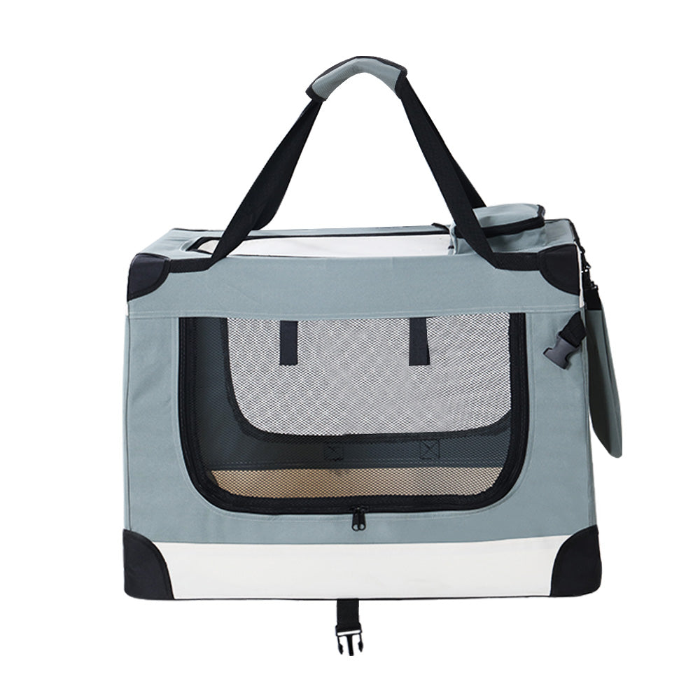 Pet Carrier Dog Cat Travel Portable Cage Kennel Foldable - L