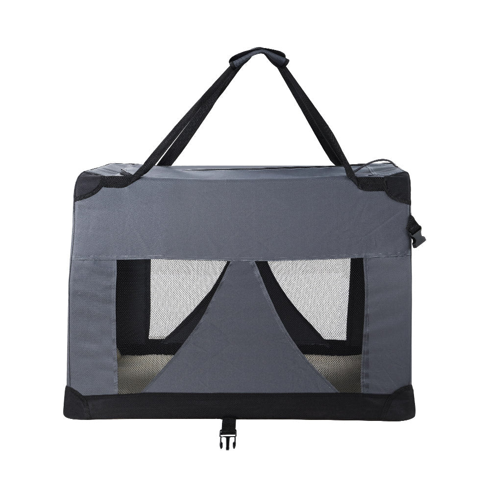 Pet Carrier Dog Cat Travel Portable Cage Kennel Foldable - M