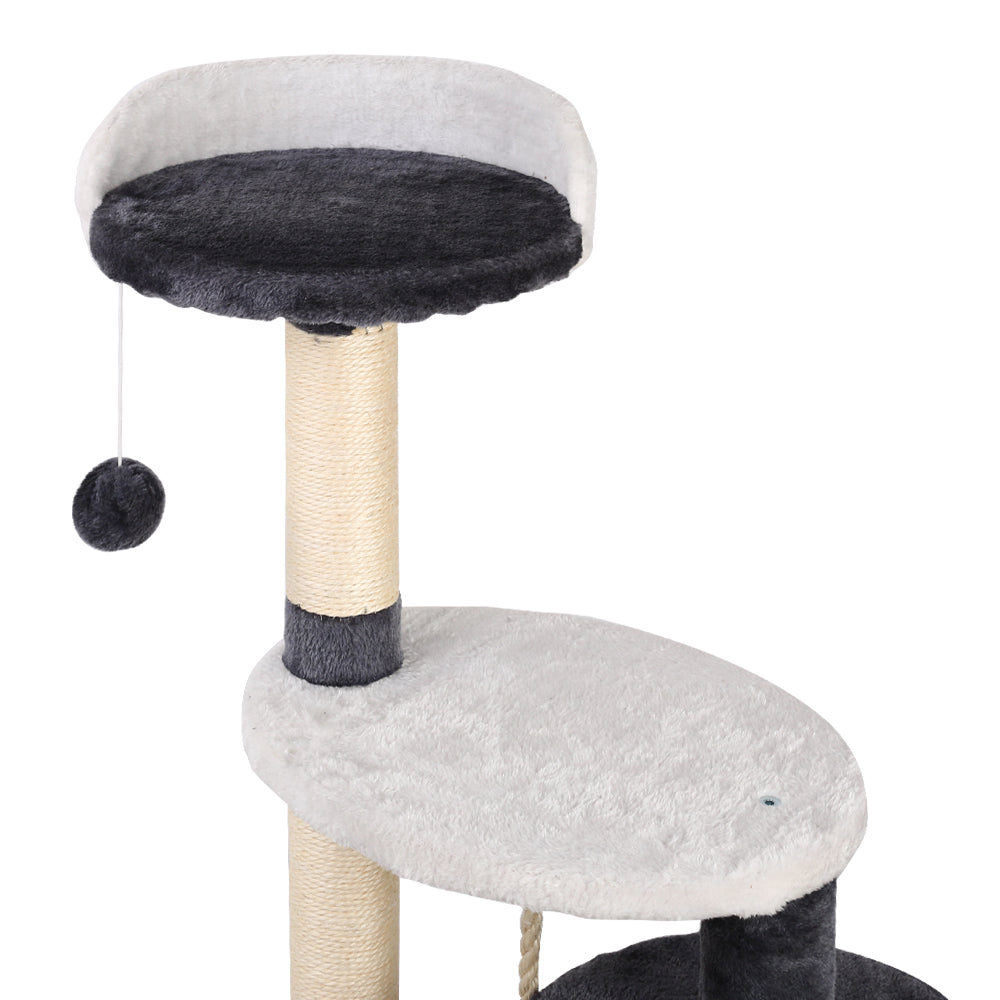Cat Tree Scratching Post Tower House Furniture Wood Multi Level - 120cm